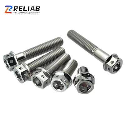 Pernos de brida de titanio para motocicleta