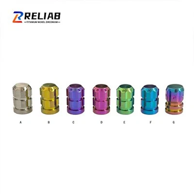 Tapas de núcleo de válvula de titanio